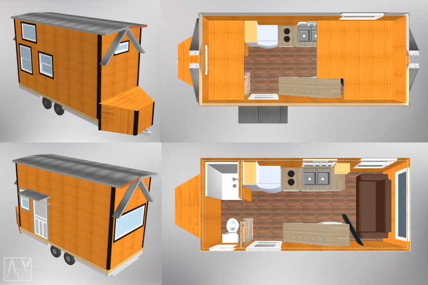 Custom Tiny Home Full Length Dormer
